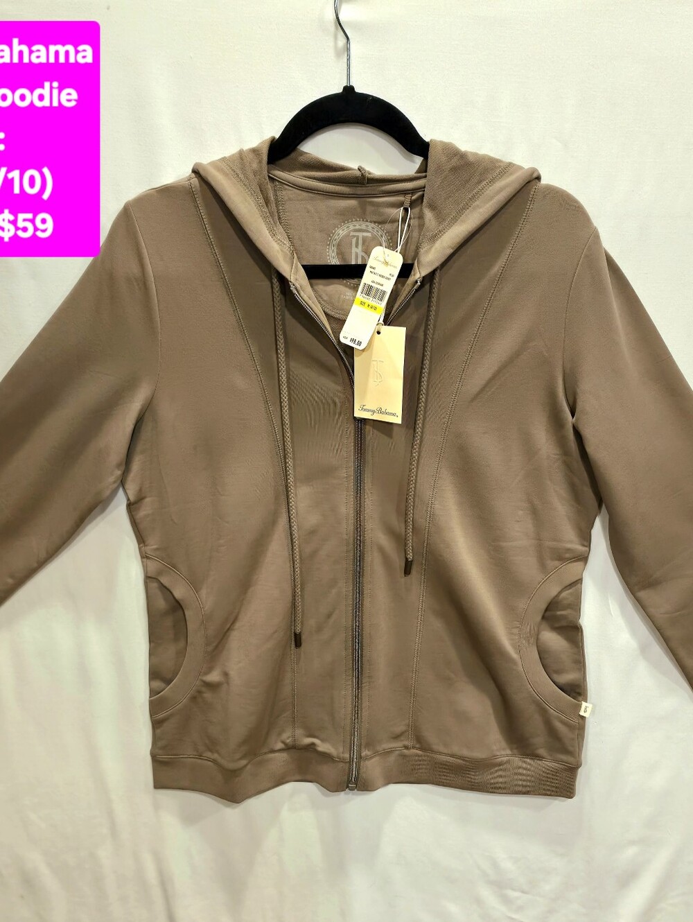 Tommy Bahama Cotton Full-Zip Hoodie Brown